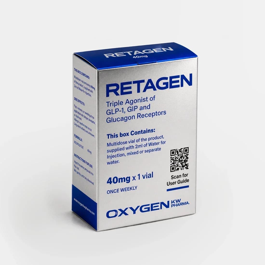 OXYGEN Retatrutide 40mg (1 vial + diluente)